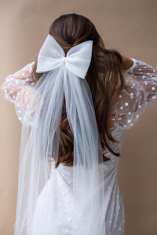 JAGGER LONG PLAIN BOW – Brides & Hairpins display picture 2