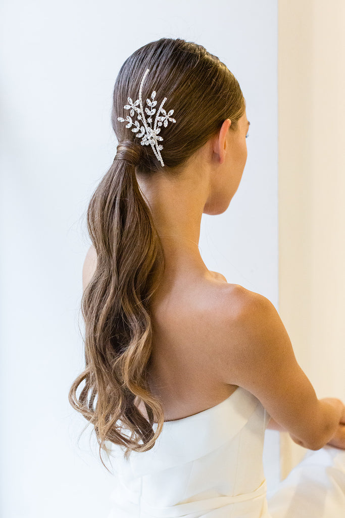 Brides & Hairpins MARIANNA COMB - STYLE 258 Faceted Hand-Wired Crystal and Opal Comb | David main image 4