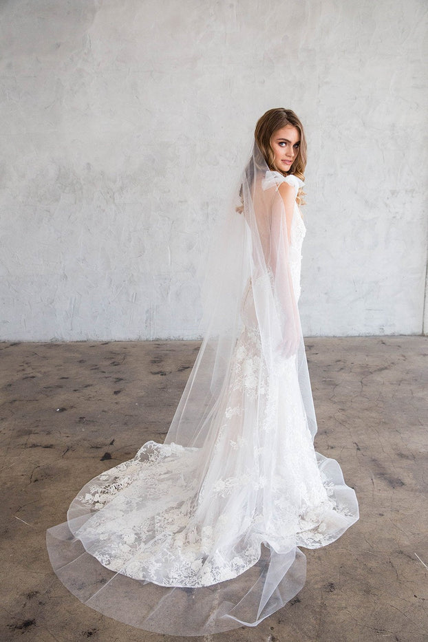 IMAN CATHEDRAL PLAIN VEIL WITH BLUSHER