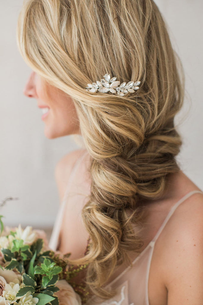 Abril Hair Comb Crystal and Ivory stone in Silver by Brides and Hairpins COMBABRIL_1_large.jpg?v=1649389794 main image 3