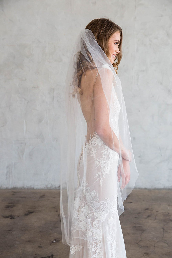 Pink Knee Length Veil