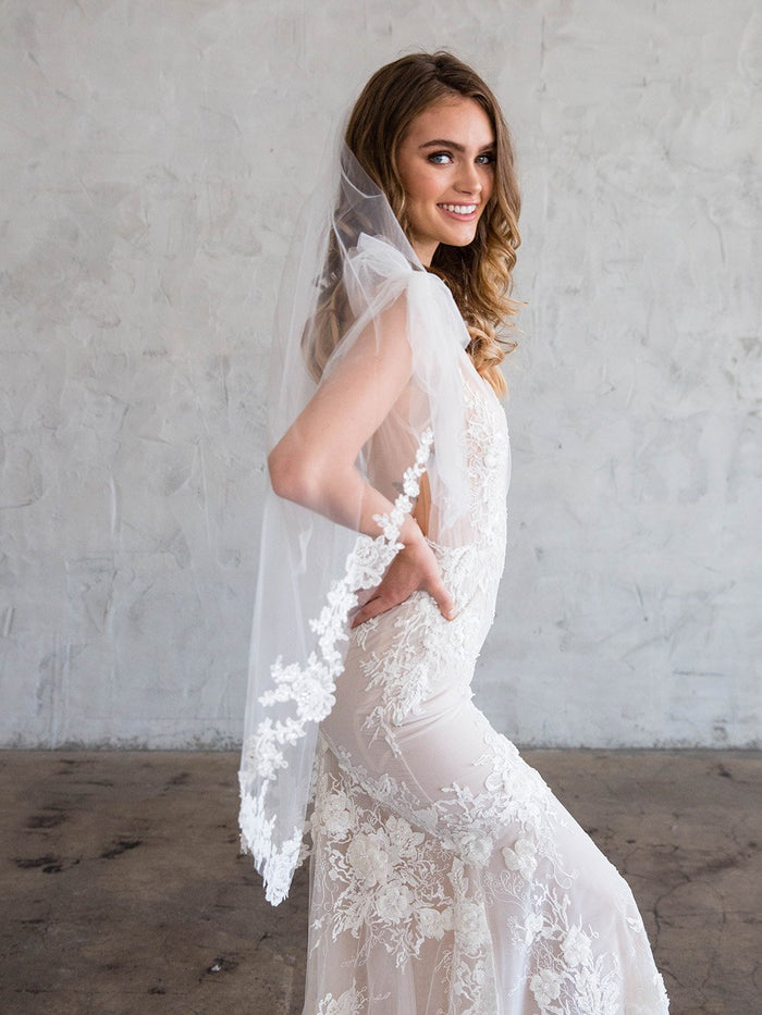 ALOUTTE CATHEDRAL VEIL - LACE EDGE 16 ALOUTTE CATHEDRAL VEIL - LACE EDGE 16
