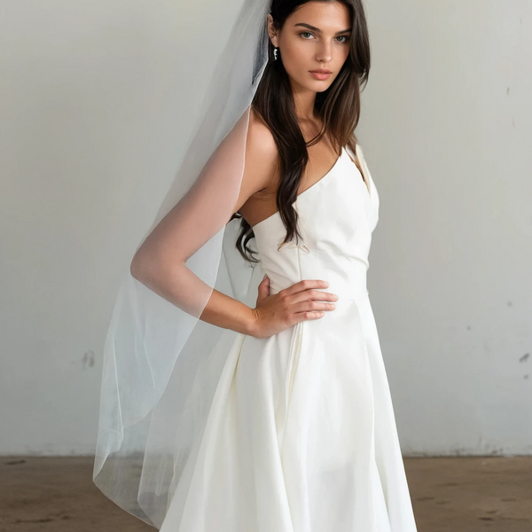 CHARLIE KNEE LENGTH PLAIN VEIL