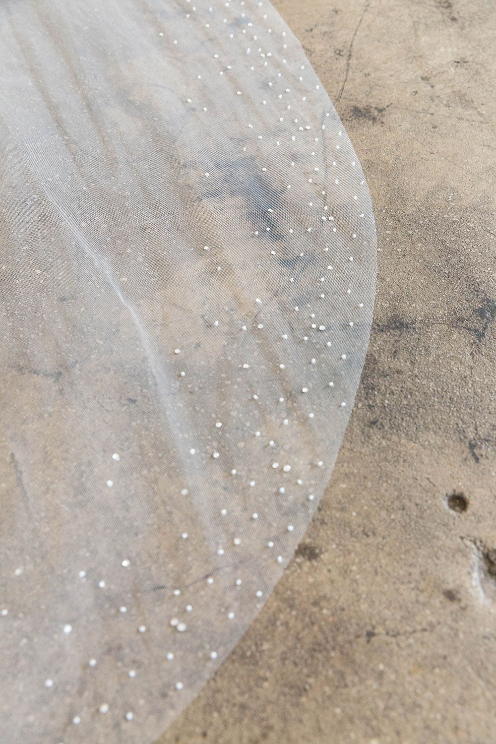 LUELLA CATHEDRAL VEIL - WITH CRYSTAL & PEARL EDGING