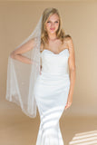 IONE FINGERTIP VEIL & CASCADING RAINDROP PEARLS & CRYSTALS