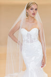 OTTILINE CATHEDRAL VEIL WITH CASCADING RAINDROP CRYSTALS