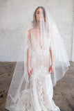 DARCY CHAPEL DOUBLE VEIL - WITH SCATTERED PEARLS