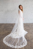 ILA CHAPEL VEIL - LACE 50" FROM COMB
